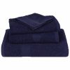 12pcs Conjunto toalha 360 gsm 100% algodão azul-marinho - Image 4