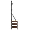 Bengaleiro c/ arrumação calçado 70x40x184 cm carvalho castanho - Image 4