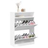 Sapateira c/ 2 gavetas articuladas 80x34x116 cm branco - Image 3
