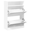 Sapateira c/ 2 gavetas articuladas 80x34x116 cm branco - Image 4