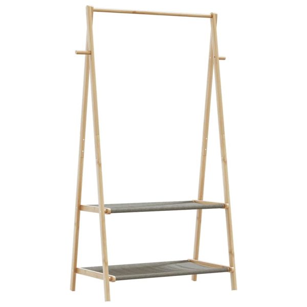 Roupeiro com prateleiras 96x45,5x150,5 cm bambu