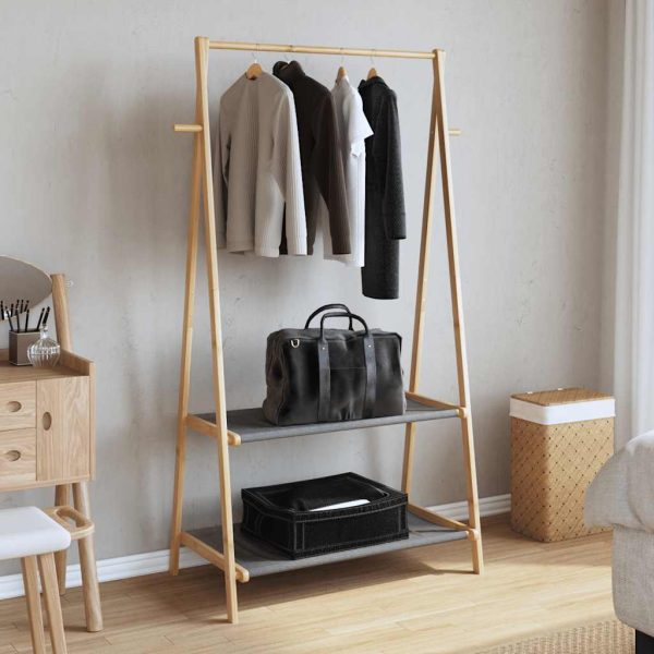 Roupeiro com prateleiras 96x45,5x150,5 cm bambu - Image 3