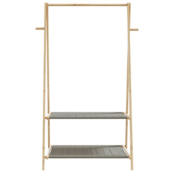 Roupeiro com prateleiras 96x45,5x150,5 cm bambu - Image 4