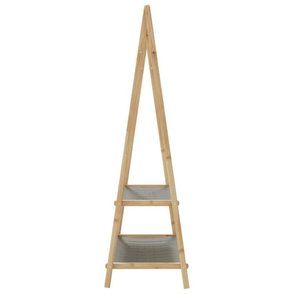 Roupeiro com prateleiras 96x45,5x150,5 cm bambu - Image 5