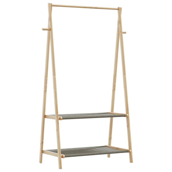 Roupeiro com prateleiras 96x45,5x150,5 cm bambu - Image 6