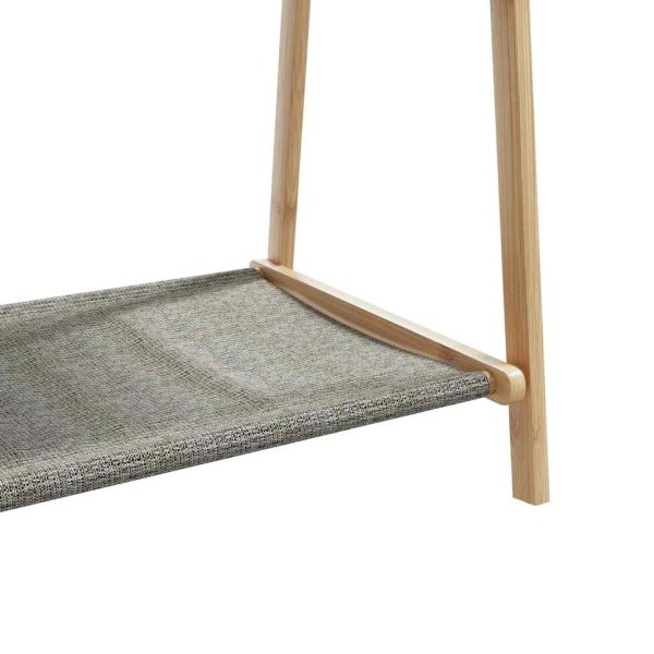 Roupeiro com prateleiras 96x45,5x150,5 cm bambu - Image 8