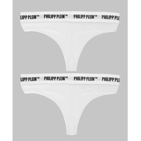 Philipp Plein Cuecas DUPP0101_BI-PACK_WHITE