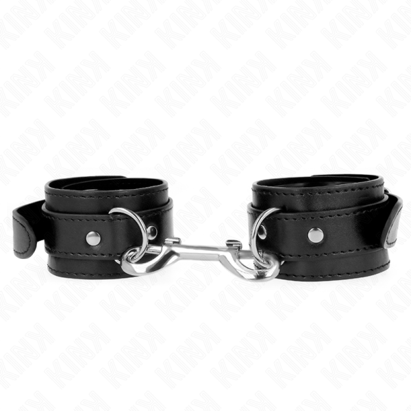 KINK - RETENÃÃES DE PULSO - LINHA DE REBITES ÃNICOS PRETO AJUSTÃVEL 17-28 CM X 5 CM