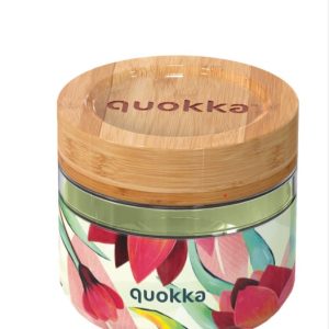 RECIPIENTE DE COMIDA QUOKKA CRISTAL 500ML CON FUNDA DELI SPRING