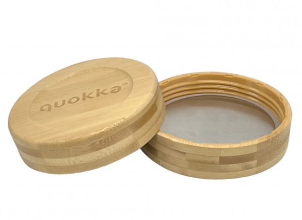 RECIPIENTE DE COMIDA QUOKKA CRISTAL 820ML CON FUNDA DELI WOOD GRAIN - Image 2