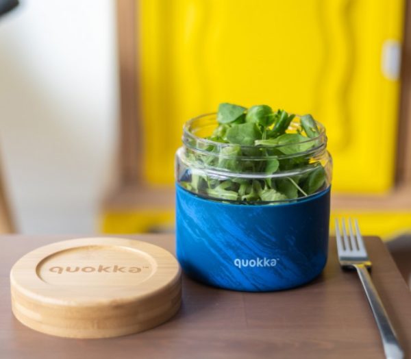 RECIPIENTE DE COMIDA QUOKKA CRISTAL 820ML CON FUNDA DELI WOOD GRAIN - Image 3