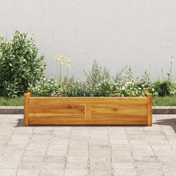 Canteiro elevado de jardim 100x30x25 cm madeira de acácia - Image 2