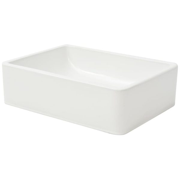Lavatório em cerâmica 41x30x12 cm branco - Image 2