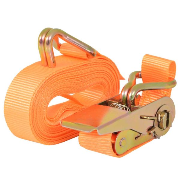 Cintas de fixação c/ roquete 4pcs 0,4 toneladas 6mx25mm laranja - Image 2