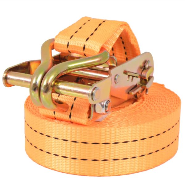 Cintas de fixação c/ roquete 4 pcs 1 tonelada 6mx38mm laranja - Image 2