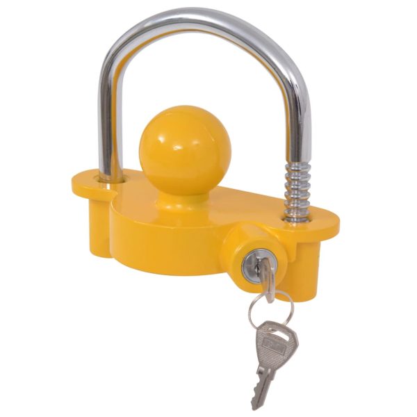 Cadeado atrelado com 2 chaves, aço e liga de alumínio amarelo - Image 2