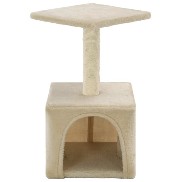 Árvore para gatos c/ postes arranhadores sisal 55 cm bege - Image 2
