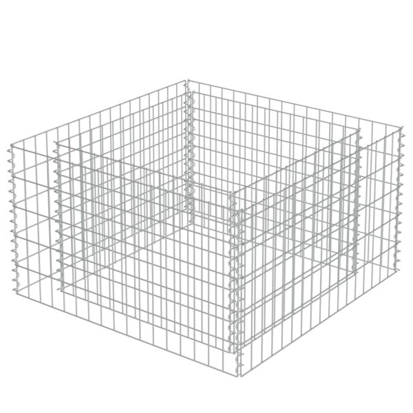 Canteiro elevado/cesto gabião 90x90x50 cm aço galvanizado - Image 2