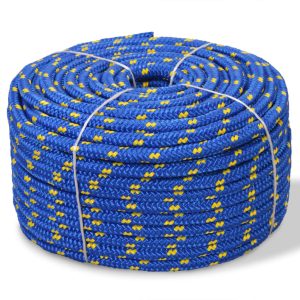 Corda náutica em polipropileno 16 mm 50 m azul