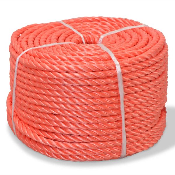 Corda torcida em polipropileno 12 mm 250 m laranja