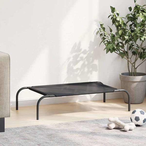 Cama para cães elevada preto S textilene - Image 2