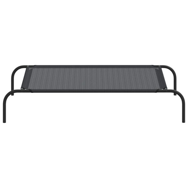 Cama para cães elevada preto L textilene - Image 3