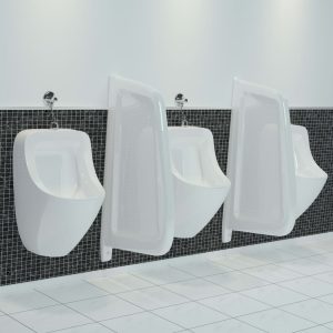 Divisória de privacidade p/ urinol de parede cerâmica branco