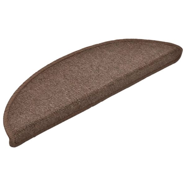 Tapetes de escada 15 pcs 56x17x3 cm castanho café - Image 2