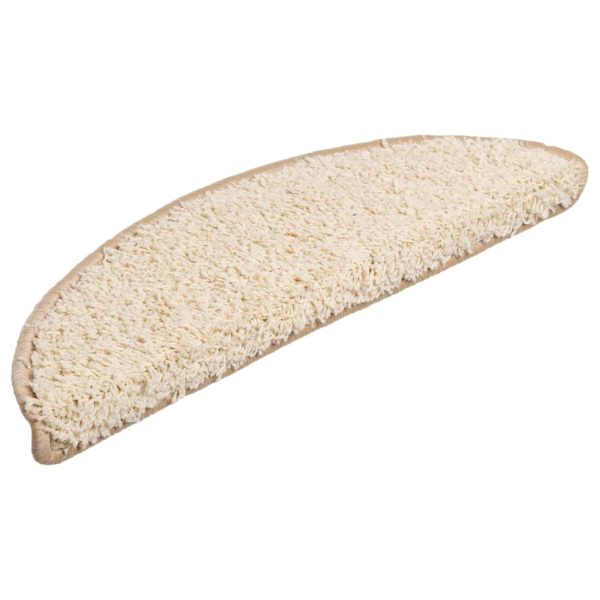 Tapetes de escada 15 pcs 56x17x3 cm creme - Image 2
