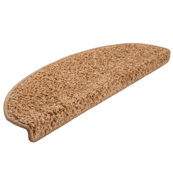 Tapetes de escada 15 pcs 65x21x4 cm bege - Image 2