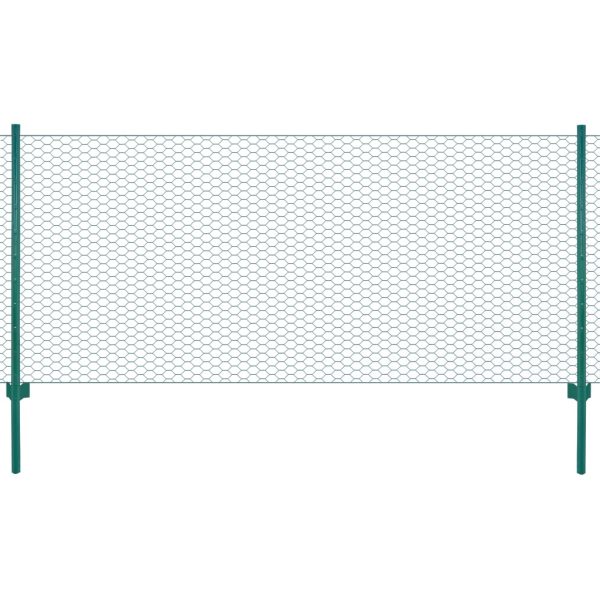 Cerca de arame com postes aço 25x1 m verde