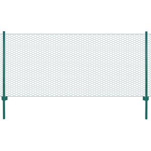Cerca de arame com postes aço 25x0,5 m verde