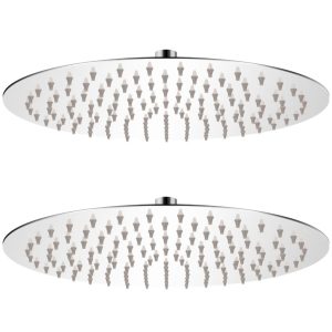 Cabeça de chuveiro 2 pcs aço inoxidável Ø 30 cm