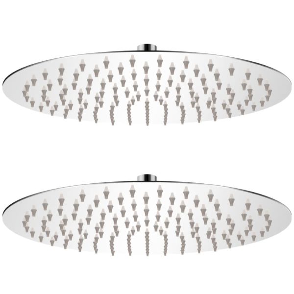 Cabeça de chuveiro 2 pcs aço inoxidável Ø 30 cm