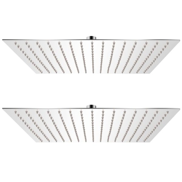 Cabeça de chuveiro 2 pcs aço inoxidável 40x40 cm