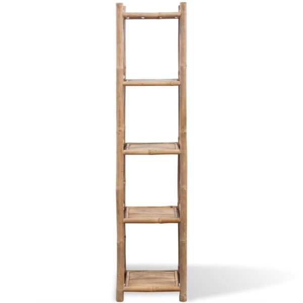 Estante de bambu quadrada com 5 prateleiras - Image 2
