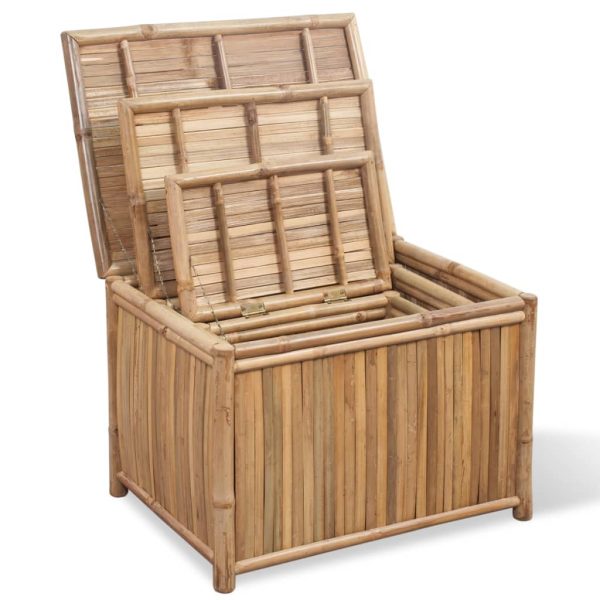 Conjunto 3 caixas de armazenamento de bambu - Image 2