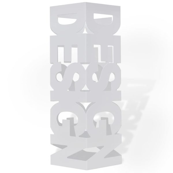 Suporte guarda-chuvas/de armazenamento quadrado branco aço 48,5 cm - Image 2