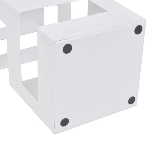 Suporte guarda-chuvas/de armazenamento quadrado branco aço 48,5 cm - Image 3