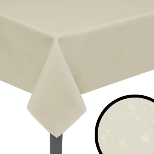 Toalhas de mesa 5 pcs 170x130 cm creme - Image 2