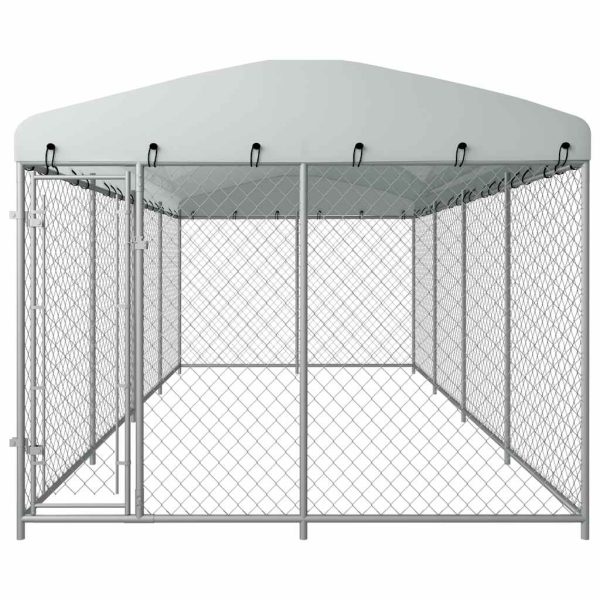 Canil de exterior com telhado 7,6x3,8x2,3 m - Image 2