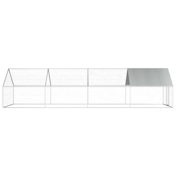 Galinheiro exterior em aço galvanizado 2,75x8x1,92 m - Image 3