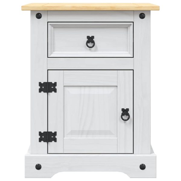 Mesa de cabeceira Corona pinho mexicano 53x39x67 cm branco - Image 3
