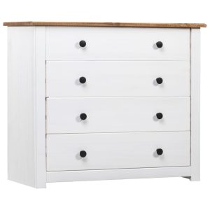 Móvel lateral 80x40x73 cm pinho Panama branco