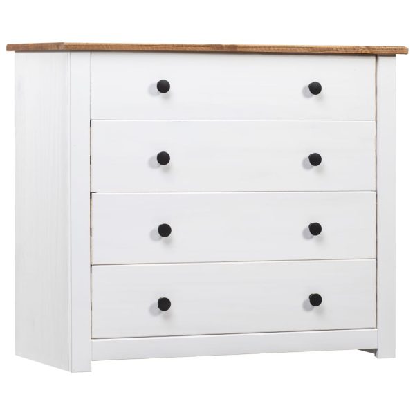 Móvel lateral 80x40x73 cm pinho Panama branco