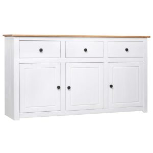 Aparador 135x40x80 cm pinho maciço panama branco