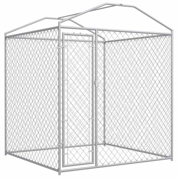 Canil de exterior com toldo 193x193x225 cm - Image 2