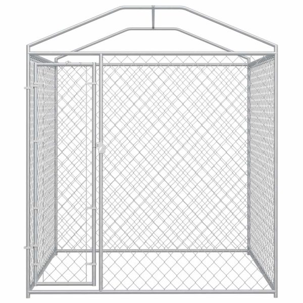 Canil de exterior com toldo 193x193x225 cm - Image 3