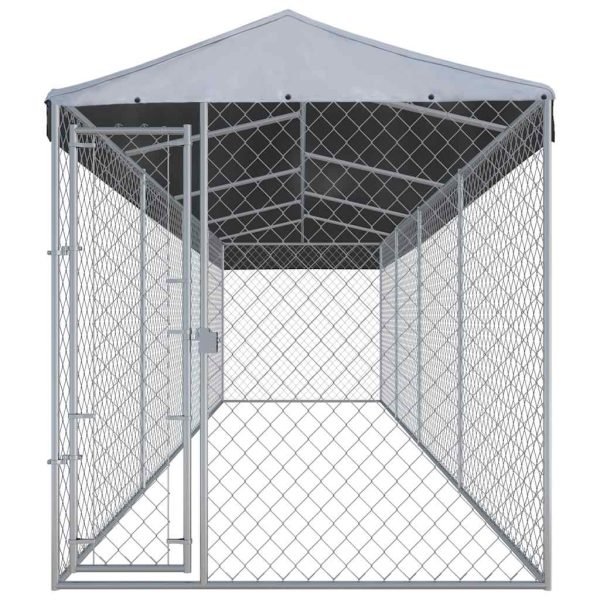 Canil de exterior com telhado 760x190x225 cm - Image 2