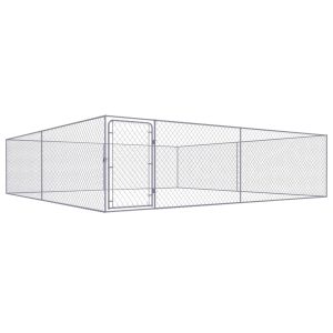Canil de exterior em aço galvanizado 4x4x1 m